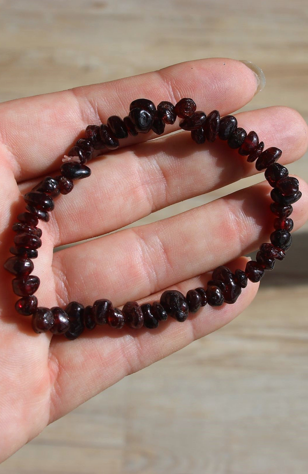 Garnet Chip Bracelet